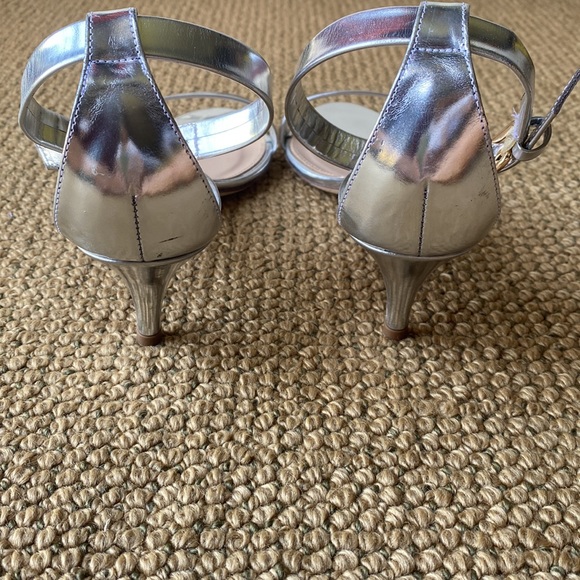 JCREW metallic kitten heel leather heel sandals - Picture 5 of 9